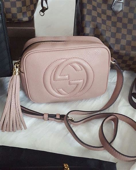 gucci soho leather|Rose Beige Leather Soho Small Disco Bag .